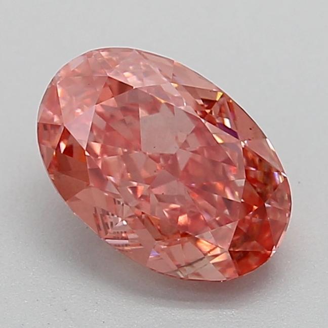 0.79 Ct. Fancy Vivid  Pink Oval Lab Grown Diamond