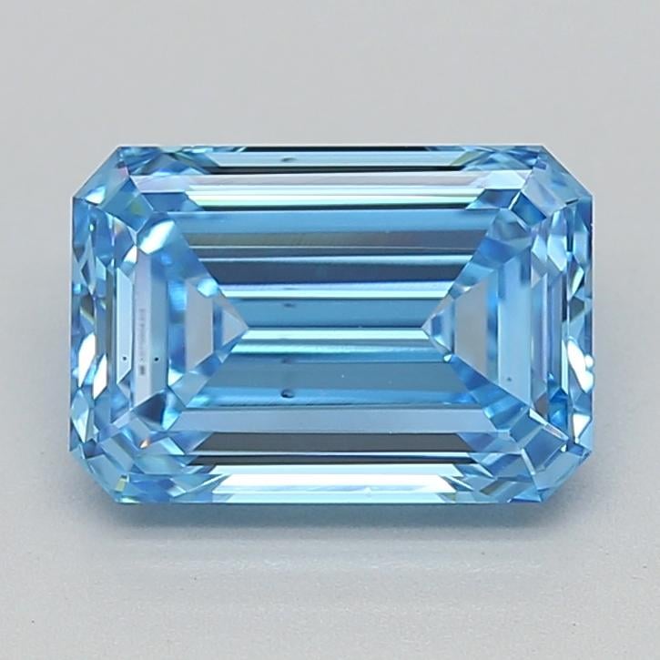 1.91 Ct. Fancy Vivid  Blue Emerald Lab Grown Diamond