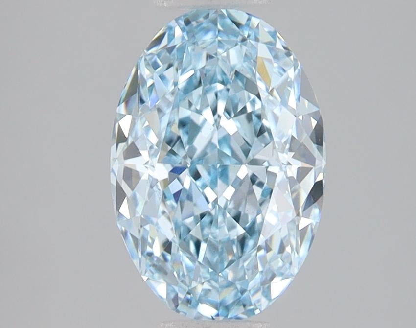 2.03 Ct. Fancy Intense Blue Oval Lab Grown Diamond