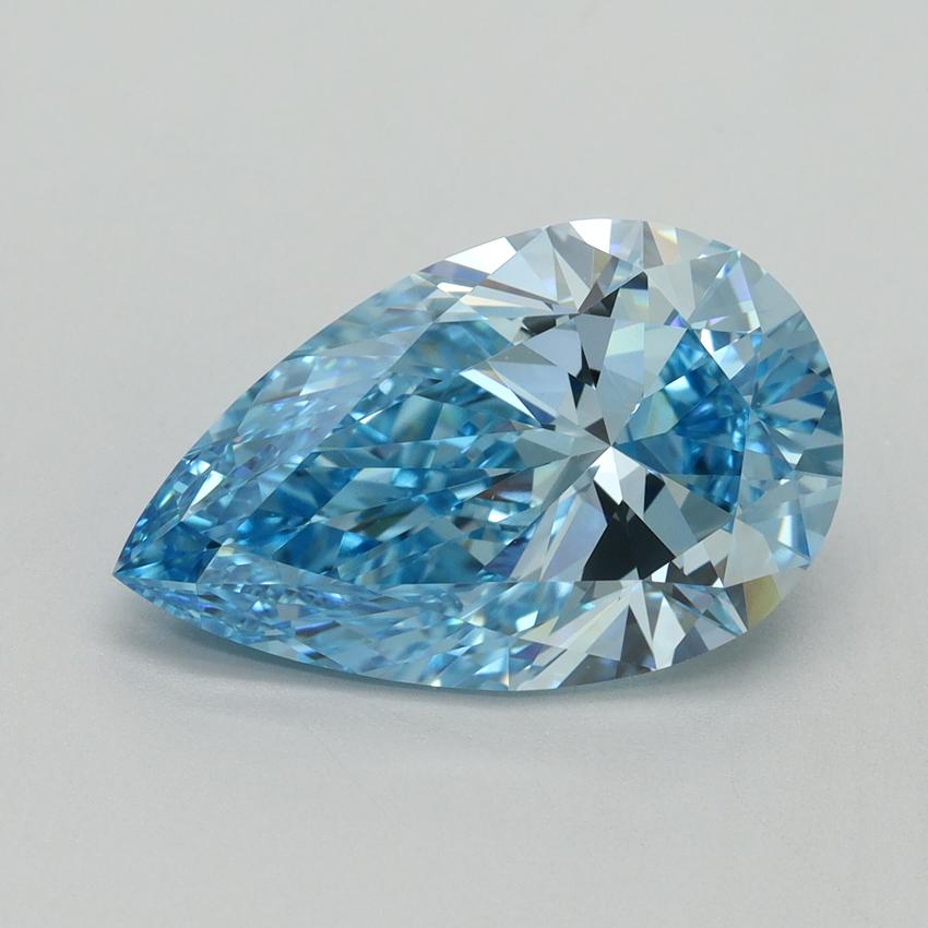 5.02 Ct. Fancy Vivid Blue Pear Lab Grown Diamond