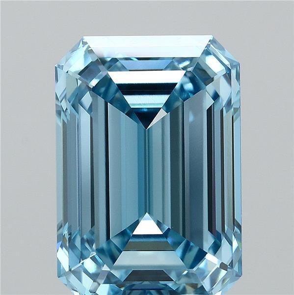 4.43 Ct. Fancy Vivid Blue Emerald Lab Grown Diamond