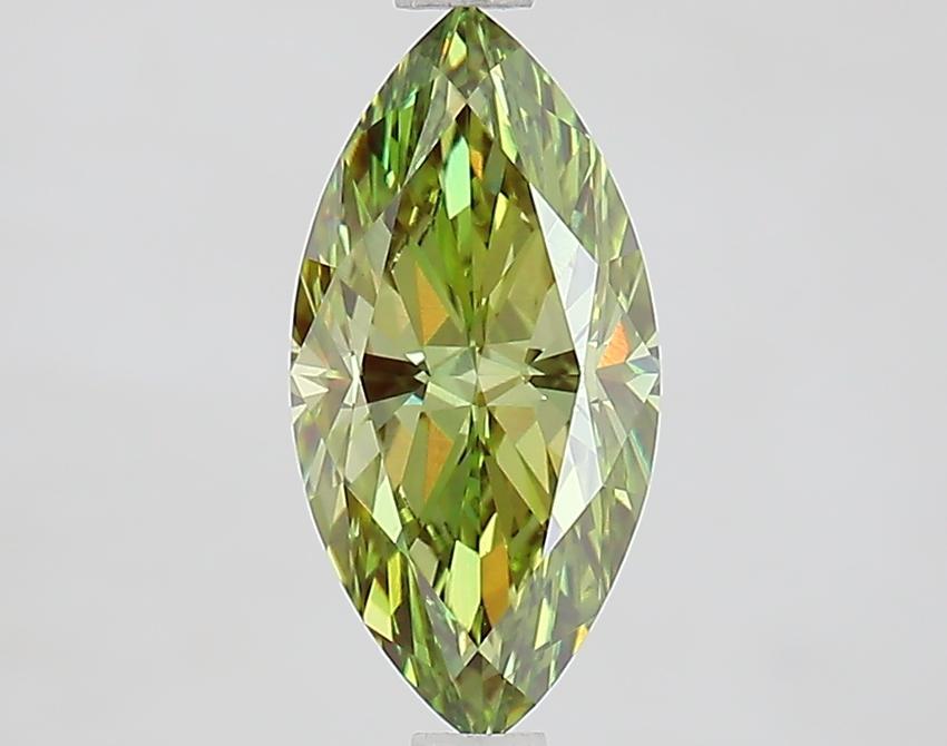 1.50 Ct. Fancy Vivid Green Marquise Lab Grown Diamond