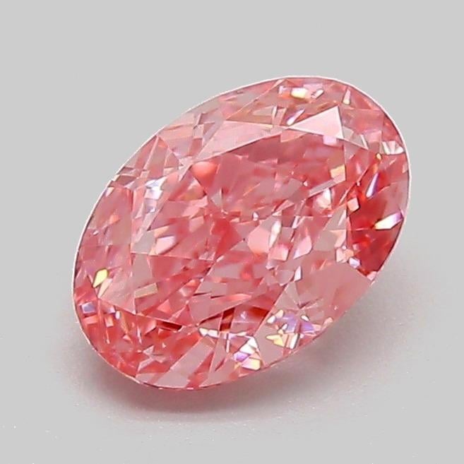 1.07 Ct. Fancy Vivid Pink Oval Lab Grown Diamond