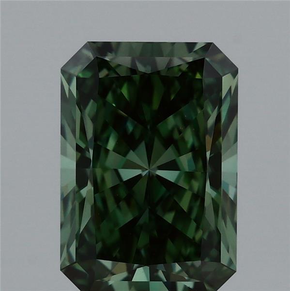 2.02 Ct. Fancy Vivid  Green Radiant Lab Grown Diamond