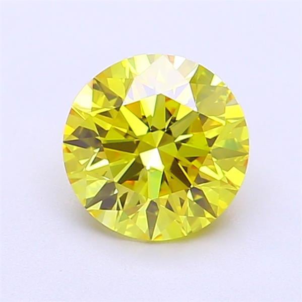 1.09 Ct. Fancy Vivid  Yellow Round Lab Grown Diamond