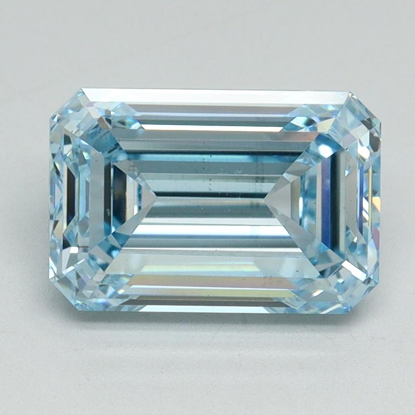 2.85 Ct. Fancy Intense Blue Emerald Lab Grown Diamond