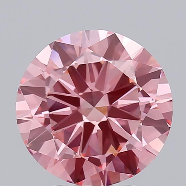 4.00 Ct. Fancy Vivid  Pink Round Lab Grown Diamond