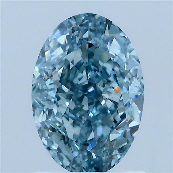 1.55 Ct. Fancy Vivid Blue Oval Lab Grown Diamond