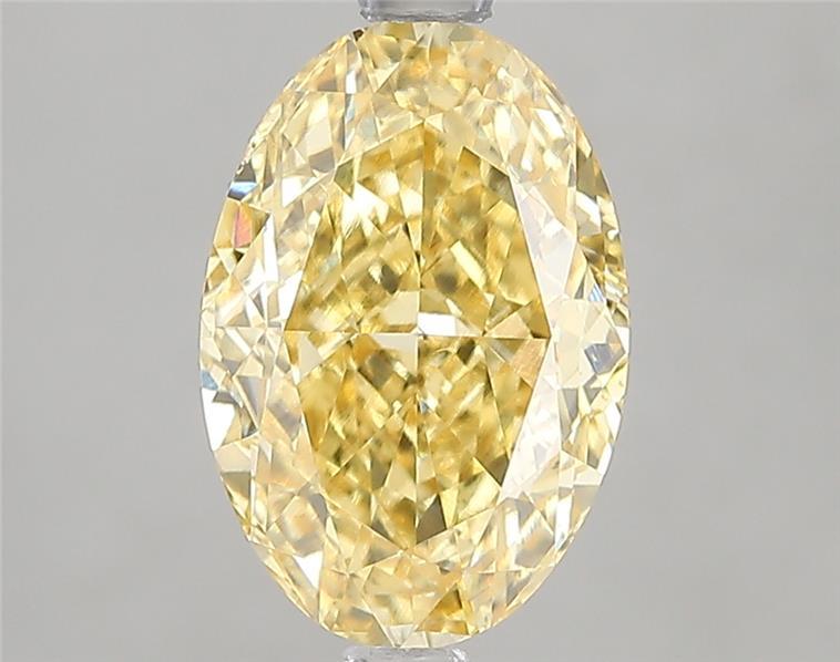 3.00 Ct. Fancy Intense Yellow Oval Lab Grown Diamond