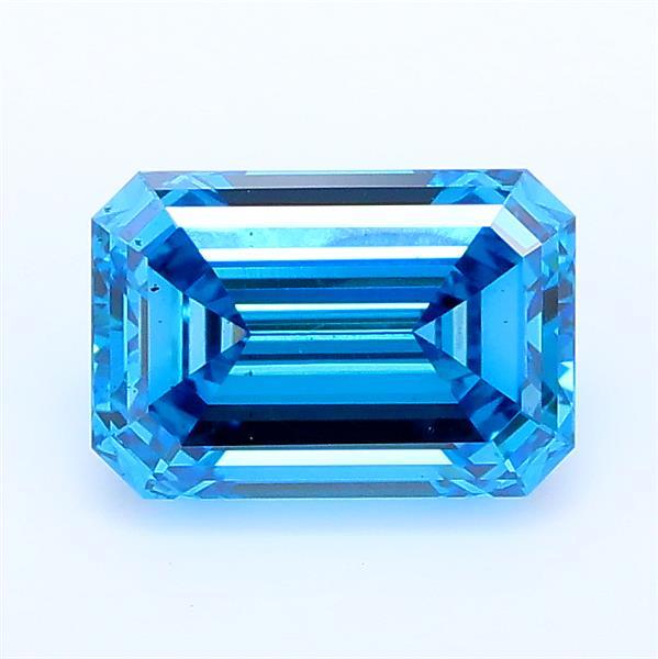 1.52 Ct. Fancy Vivid Blue Emerald Lab Grown Diamond