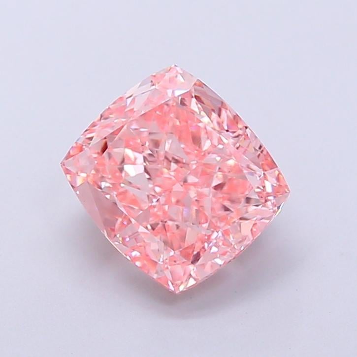 3.50 Ct. Fancy Vivid Pink Cushion Lab Grown Diamond