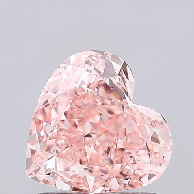 1.52 Ct. Fancy Intense Pink Heart Lab Grown Diamond