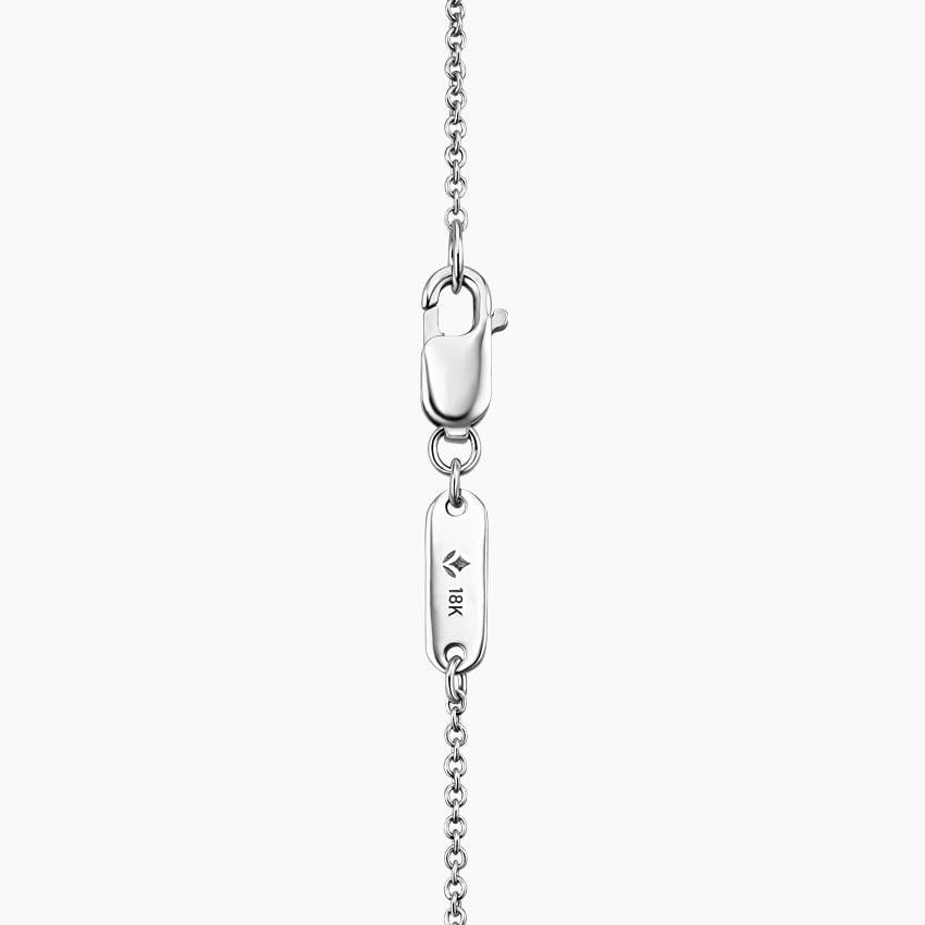 18K White Gold Emerald Twist Pendant, large additional view 2