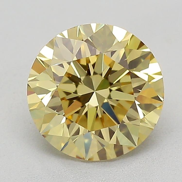1.02 Ct. Fancy Vivid Yellow Round Lab Grown Diamond