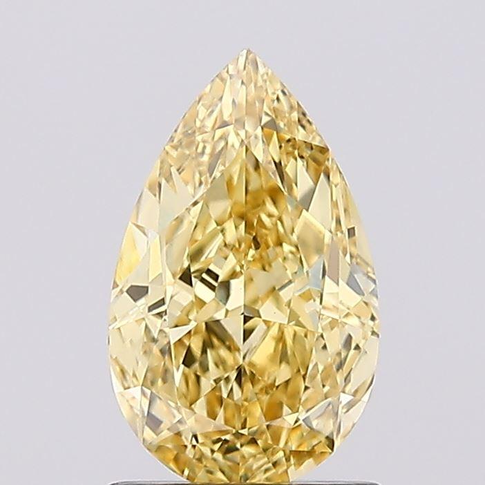 1.17 Ct. Fancy Vivid Yellow Pear Lab Grown Diamond