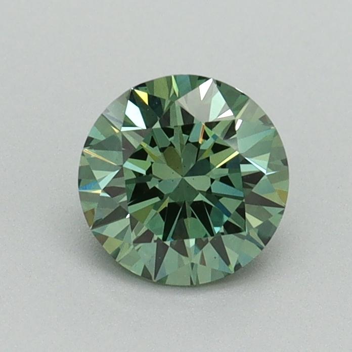 0.65 Ct. Fancy Vivid Green Round Lab Grown Diamond
