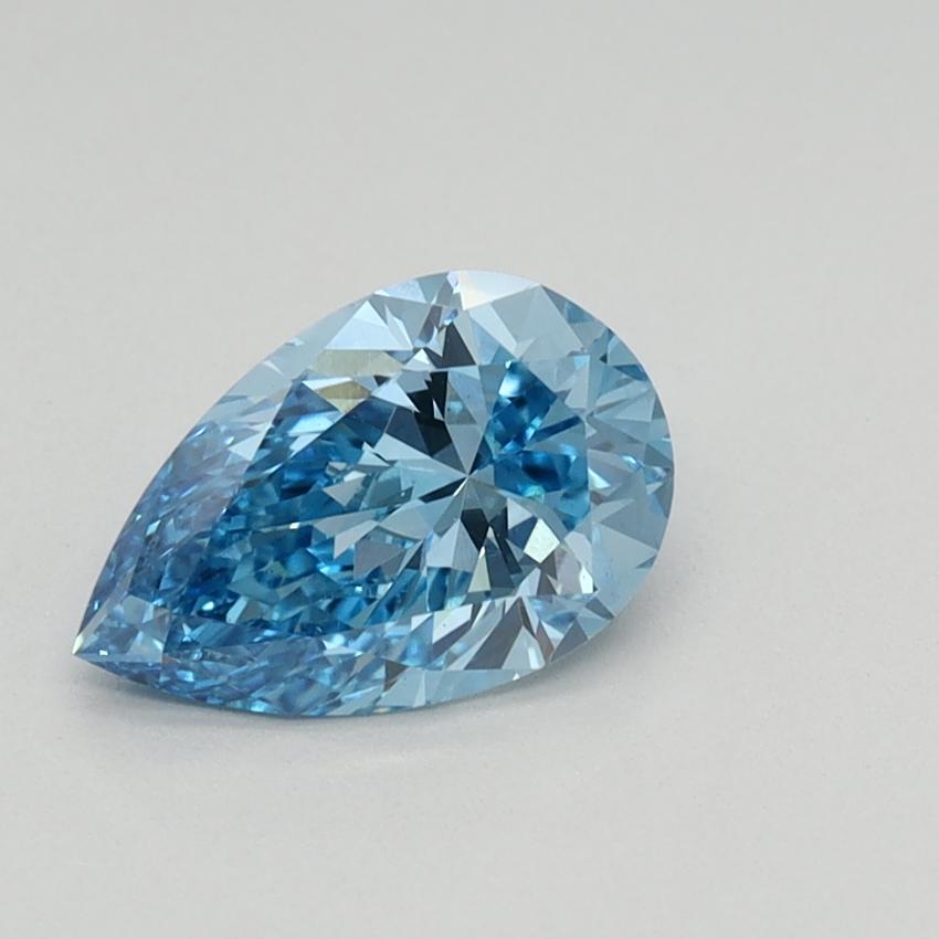 0.81 Ct. Fancy Vivid Blue Pear Lab Grown Diamond