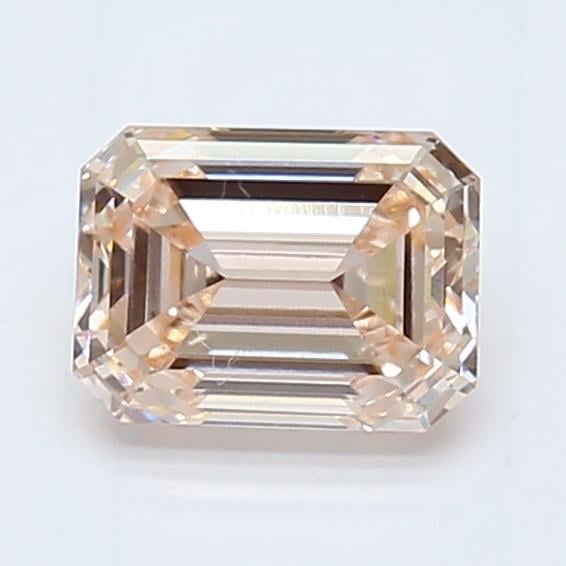 1.16 Ct. Fancy Light Orangy Pink Emerald Lab Grown Diamond