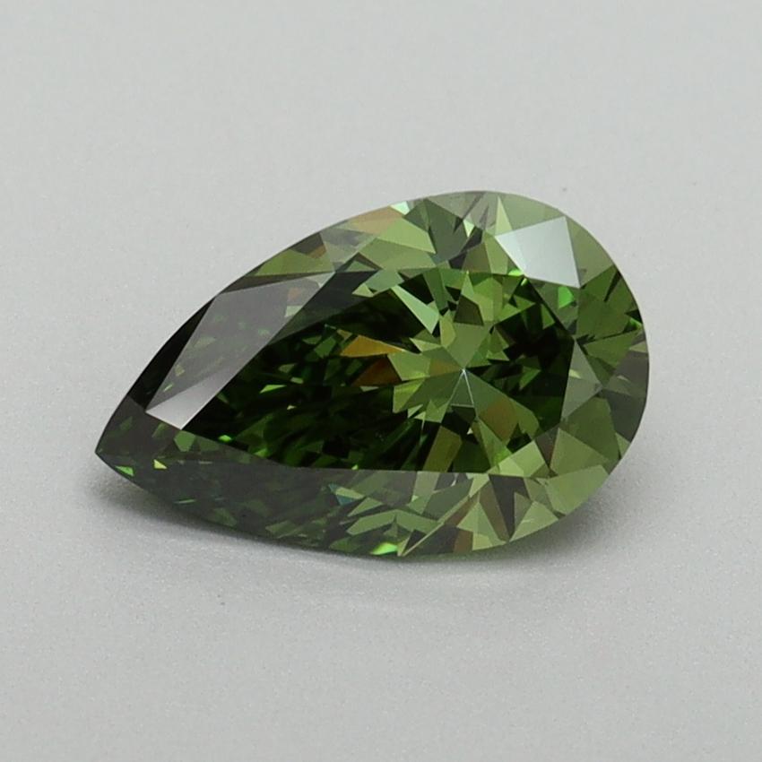 1.01 Ct. Fancy Vivid Green Pear Lab Grown Diamond
