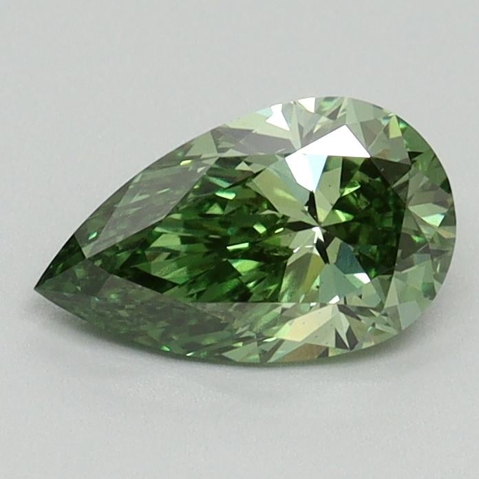 0.84 Ct. Fancy Vivid Green Pear Lab Grown Diamond