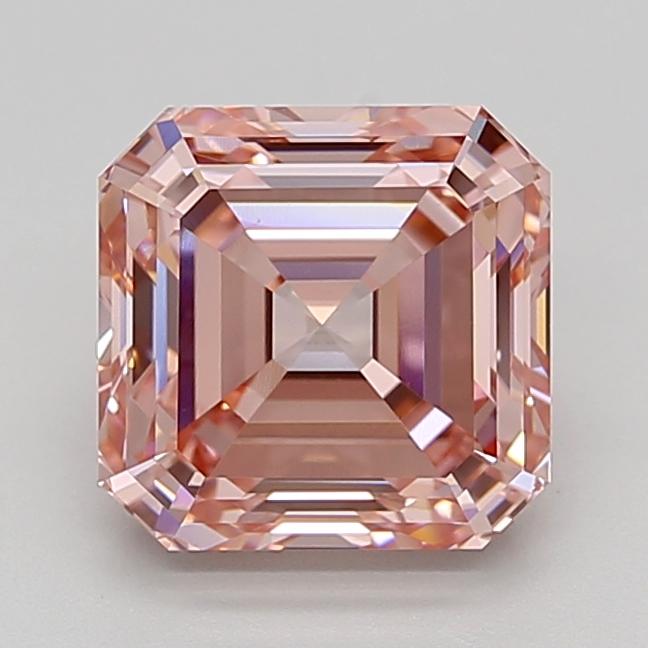 3.32 Ct. Fancy Intense  Pink Asscher Lab Grown Diamond
