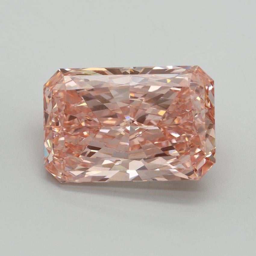 10.15 Ct. Fancy Vivid Pink Radiant Lab Grown Diamond