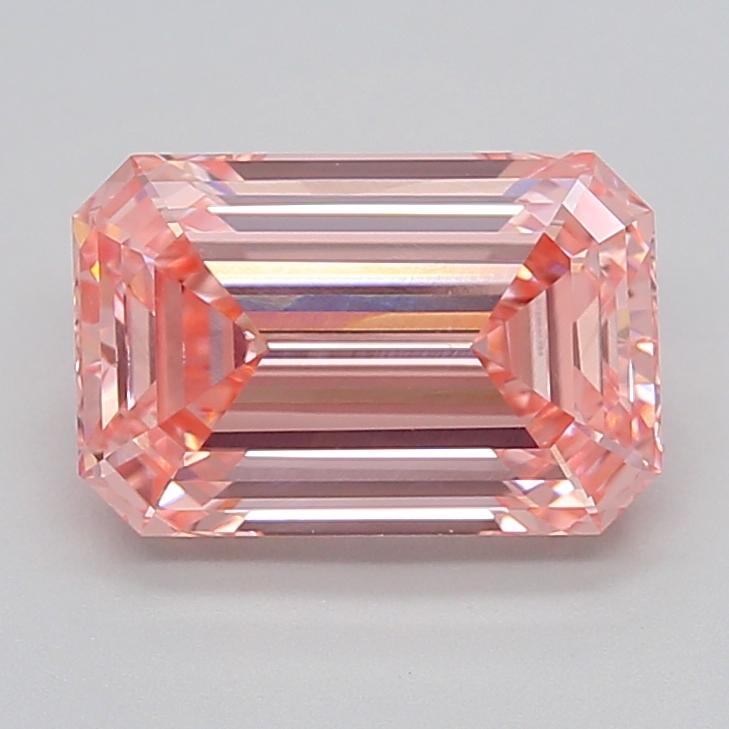 3.08 Ct. Fancy Vivid Pink Emerald Lab Grown Diamond