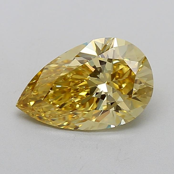 2.01 Ct. Fancy Intense  Yellow Pear Lab Grown Diamond