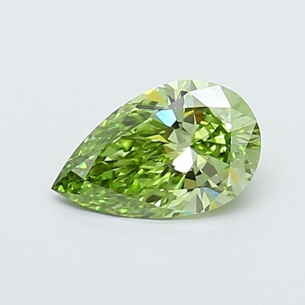 1.03 Ct. Fancy Vivid Green Pear Lab Grown Diamond