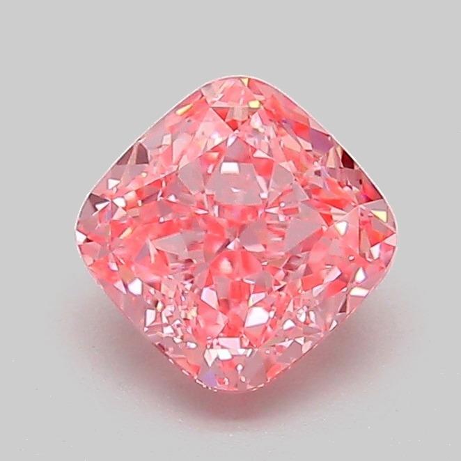 1.06 Ct. Fancy Vivid Pink Cushion Lab Grown Diamond