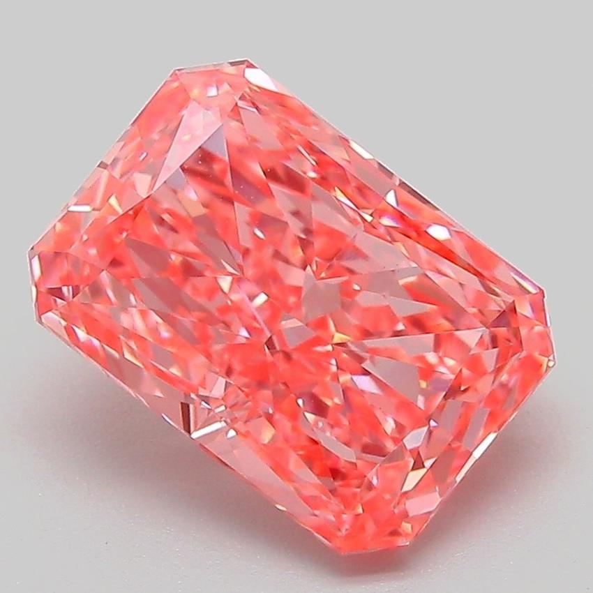 3.10 Ct. Fancy Vivid Pink Radiant Lab Grown Diamond