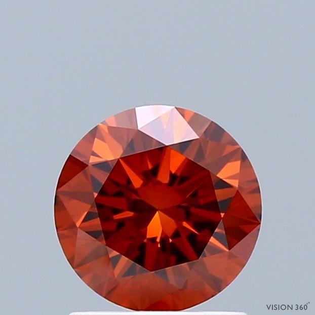 1.01 Ct. Fancy Deep  Orange Round Lab Grown Diamond