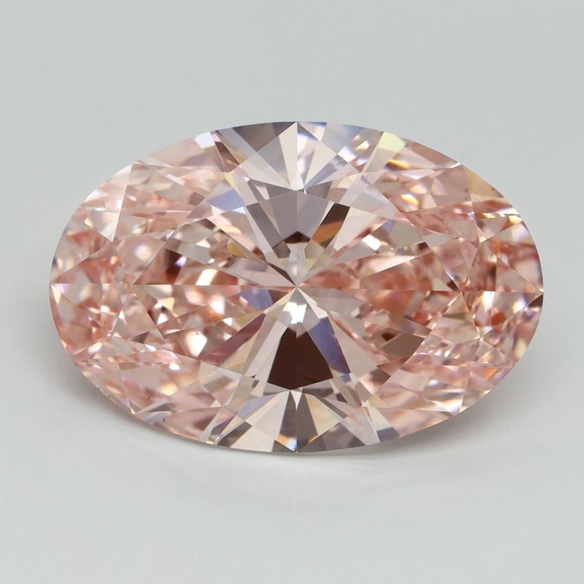 9.64 Ct. Fancy Vivid Pink Oval Lab Grown Diamond