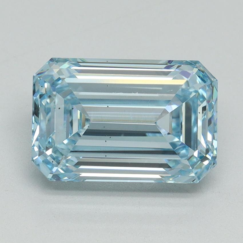 2.70 Ct. Fancy Intense Blue Emerald Lab Grown Diamond