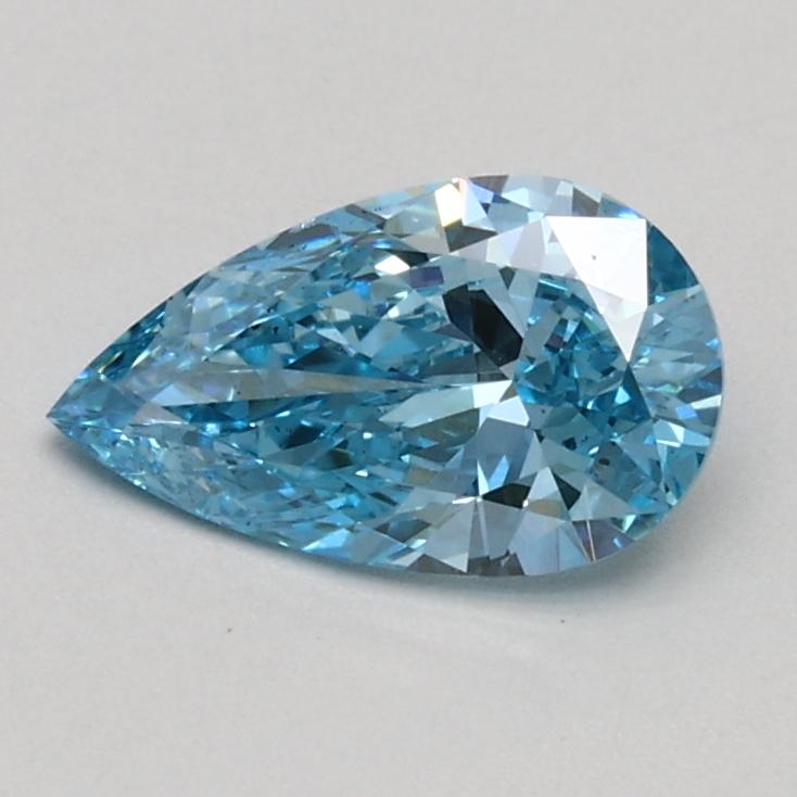 0.53 Ct. Fancy Vivid Blue Pear Lab Grown Diamond