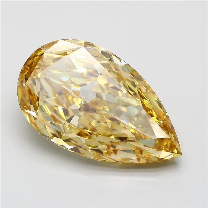 18.10 Ct. Fancy Vivid  Yellow Pear Lab Grown Diamond