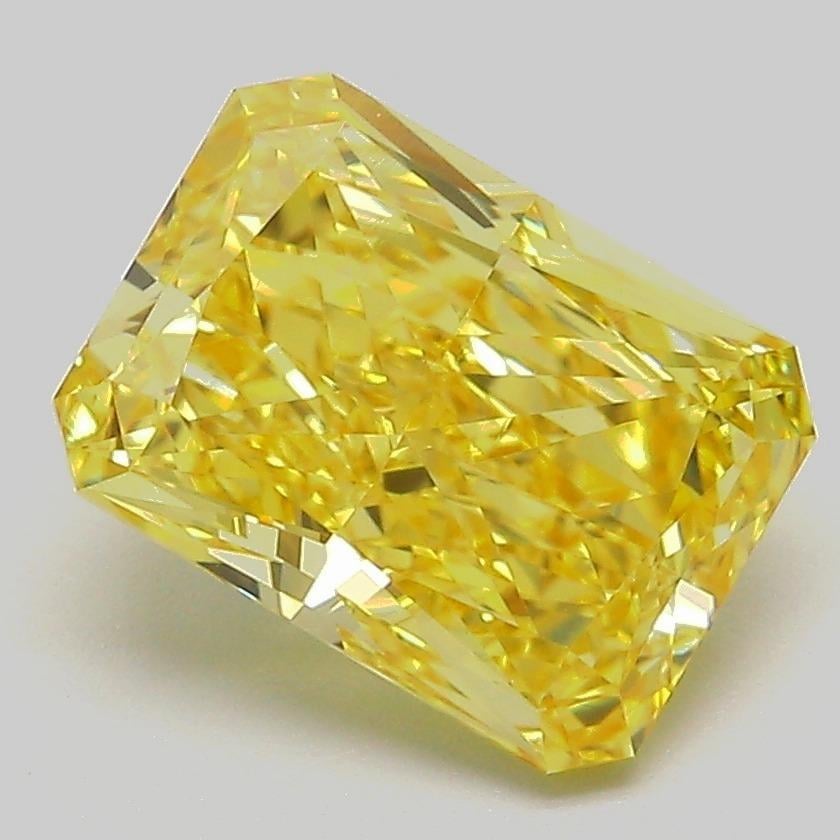 2.99 Ct. Fancy Vivid  Yellow Radiant Lab Grown Diamond