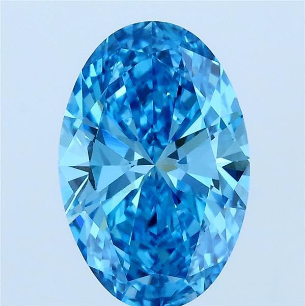 2.00 Ct. Fancy Blue Oval Lab Grown Diamond