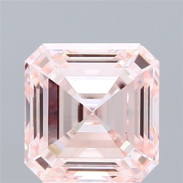 3.80 Ct. Fancy Intense Pink Asscher Lab Grown Diamond