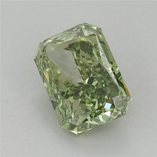 0.91 Ct. Fancy Vivid Green Radiant Lab Grown Diamond