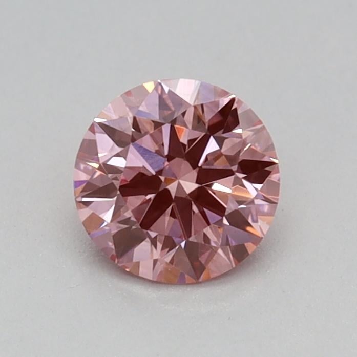 0.30 Ct. Fancy Vivid Pink Round Lab Grown Diamond