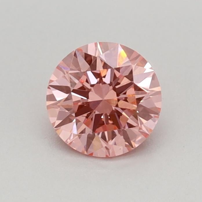 0.41 Ct. Fancy Vivid Pink Round Lab Grown Diamond