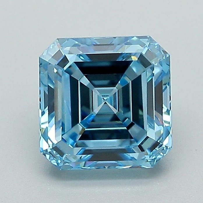 1.59 Ct. Fancy Vivid Blue Asscher Lab Grown Diamond