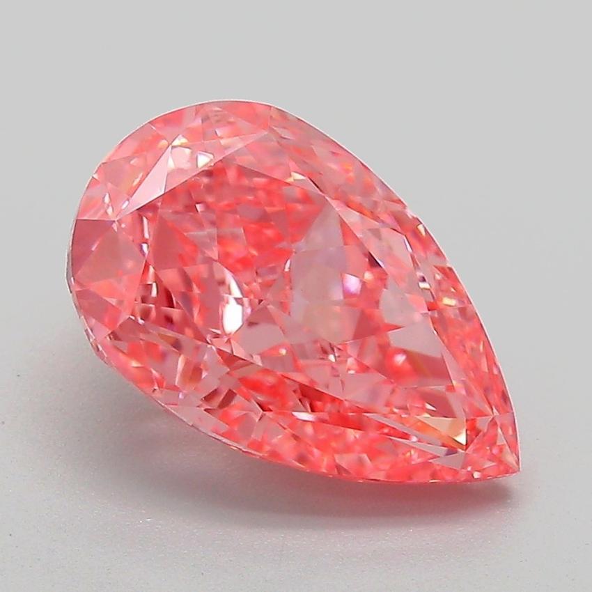3.13 Ct. Fancy Vivid Pink Pear Lab Grown Diamond