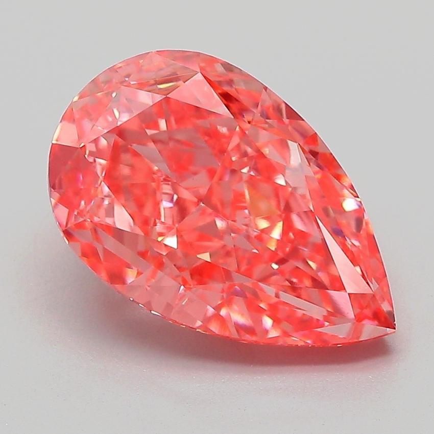 4.21 Ct. Fancy Vivid Pink Pear Lab Grown Diamond