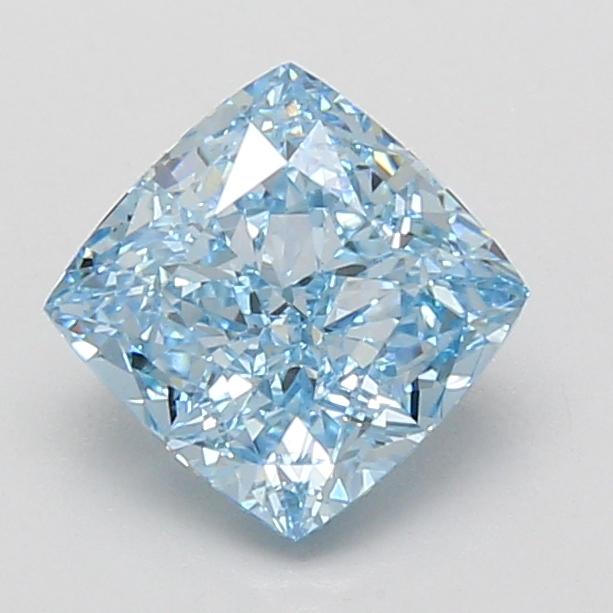 1.74 Ct. Fancy Vivid Blue Cushion Lab Grown Diamond