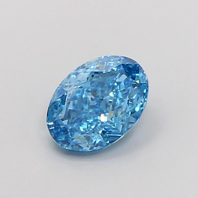 1.18 Ct. Fancy Vivid  Blue Oval Lab Grown Diamond