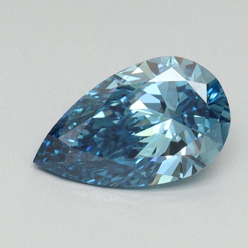 1.07 Ct. Fancy Vivid Blue Pear Lab Grown Diamond