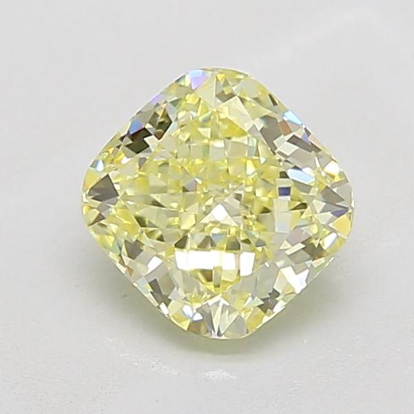 1.13 Ct. Fancy Light Yellow Cushion Lab Grown Diamond