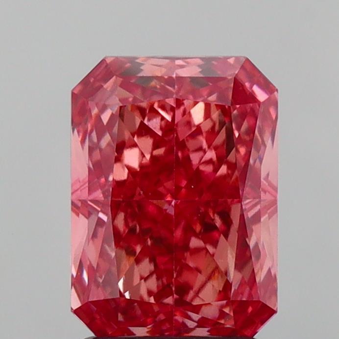 2.11 Ct. Fancy Vivid  Pink Radiant Lab Grown Diamond